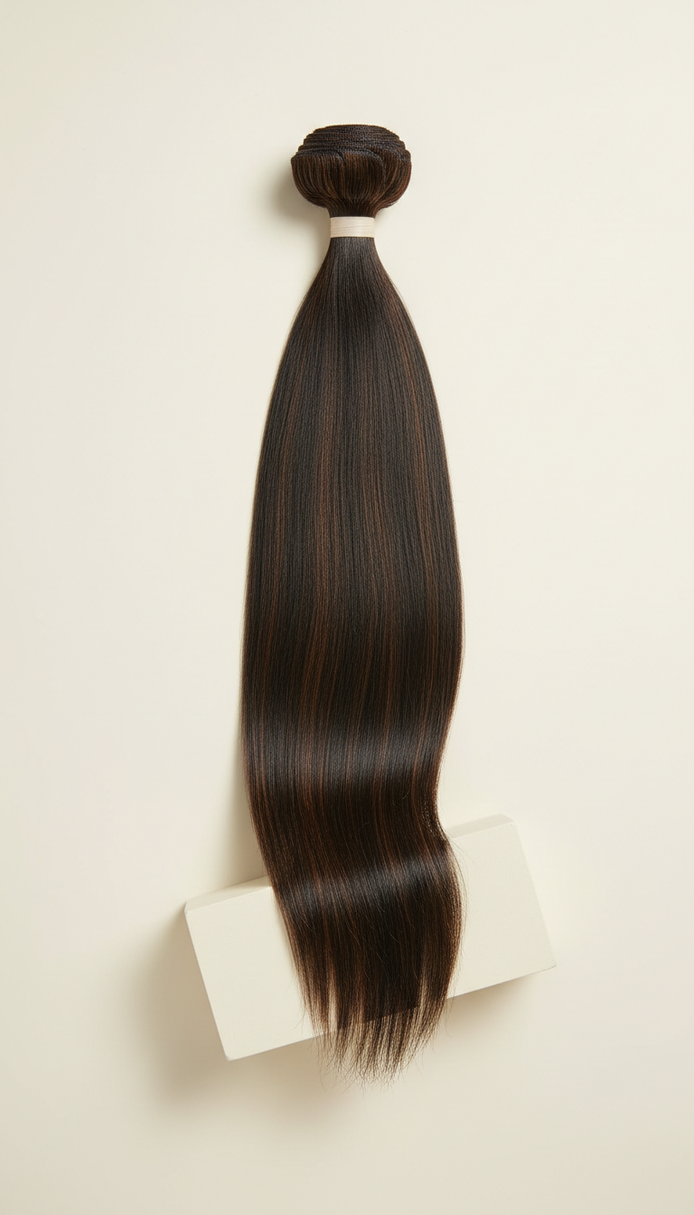 Raw straight hair bundle